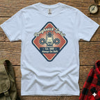 White t-shirt with "Roughneck Spirit" and lantern graphic.