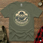 Bear wearing a hat and holding a saw, with text "CHIEF WIFE APPROVED MANAGED HUSBAND SPECIES".