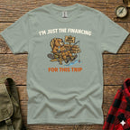 T-shirt with a cartoon beaver sitting in a chair with a sign that says "Off Duty."