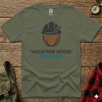 T-shirt with "Vacation Mode: Engaged" text and hard hat graphic.