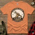 Orange t-shirt with "Callused Hands Club" and a wrench graphic.