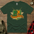 Green t-shirt with crossed fishing rods and text: "If it ain't fishing, it ain't work".