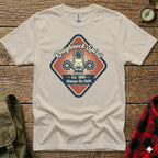 Cream t-shirt with Roughneck Spirit logo and "Est. 1889 - Always On Shift" text.