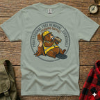 Beaver in hard hat drinks coffee with "Professional Tree Removal (Pending Coffee)" text.