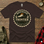 Ironwood Frontier t-shirt with vintage circular gear logo and text.